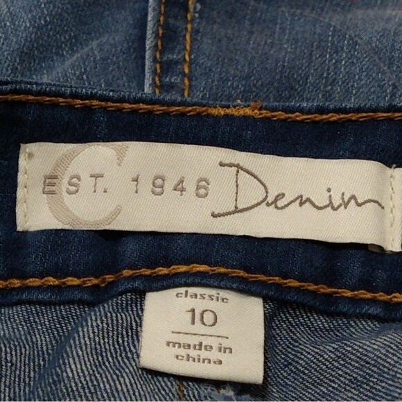 NWT EST. 1946 Blue Denim Jean Classic Paint Splatter Shorts Size 10 - Picture 6 of 6